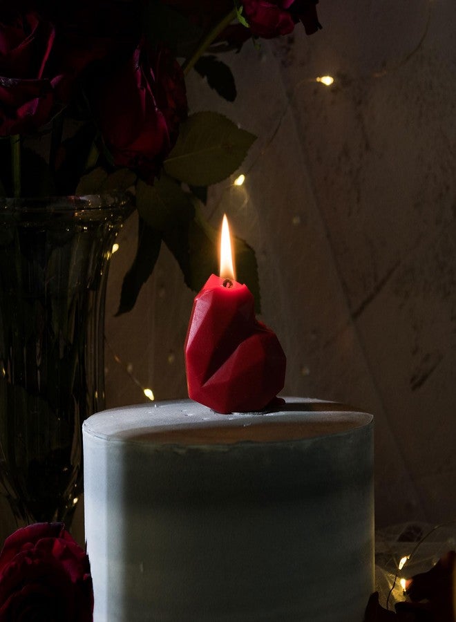 iLikePar شمعة عيد ميلاد ثلاثية الأبعاد على شكل قلب، مثالية لتزيين الكيك، هدايا الزفاف، حفلات أعياد الميلاد، عيد الحب، ذكرى الزواج، الخطوبة - Image 5